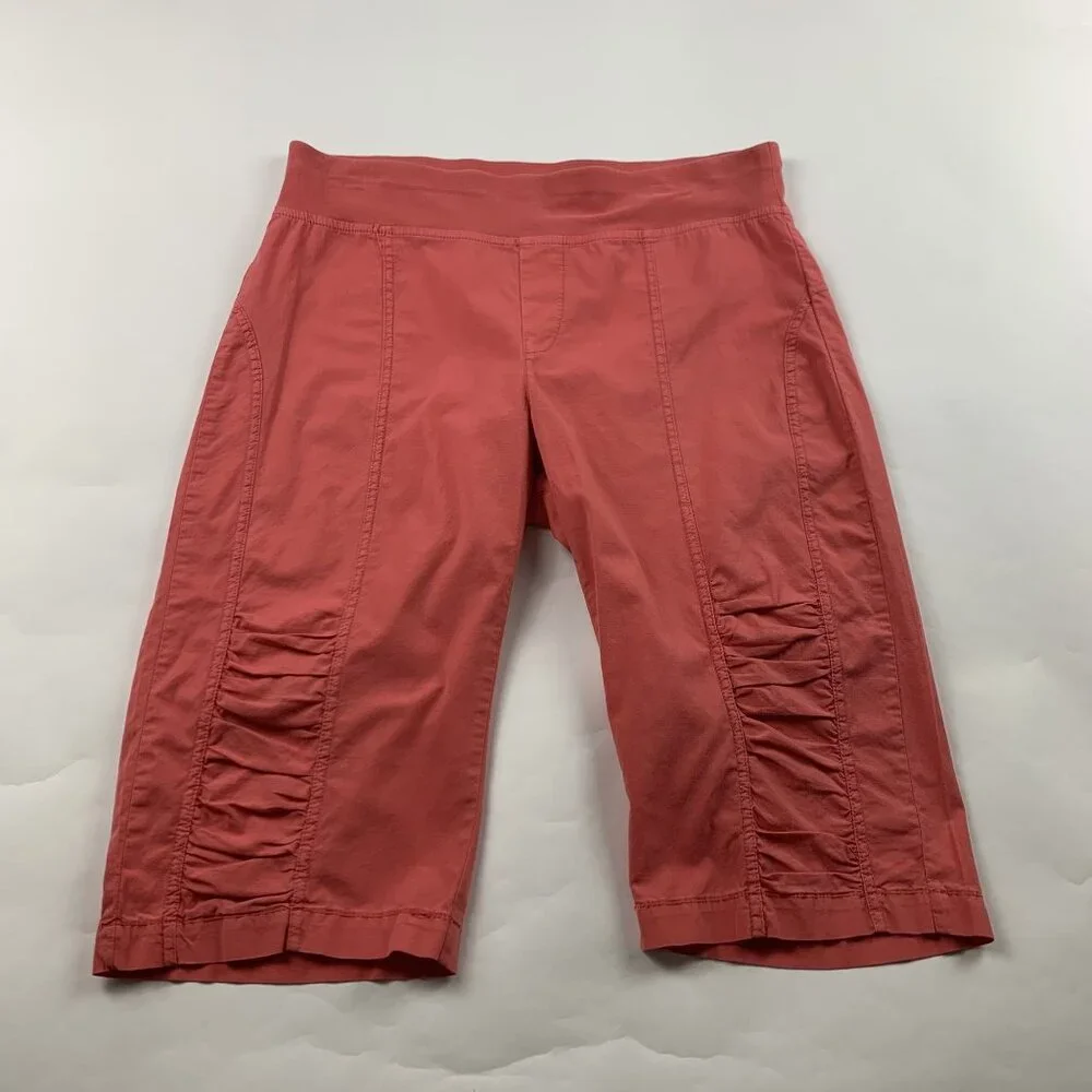 XCVI Wearables Bright Coral Knit Waist Bermuda Shorts S
